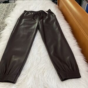 Anthropologie Alec Les Filles pleather joggers